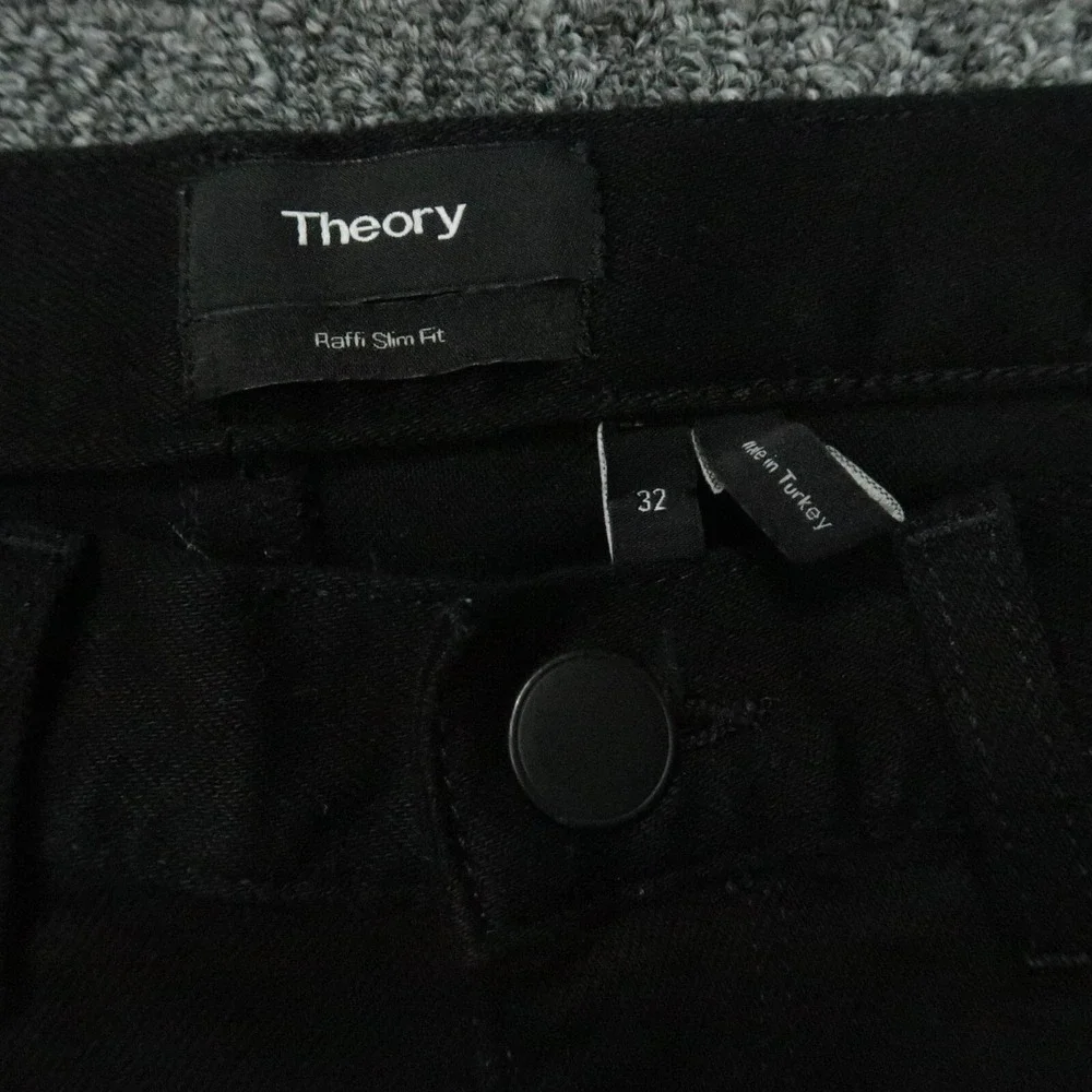 Theory Jeans Mens 30x26 Black Raffi Slim‎ Fit Five Pocket Straight